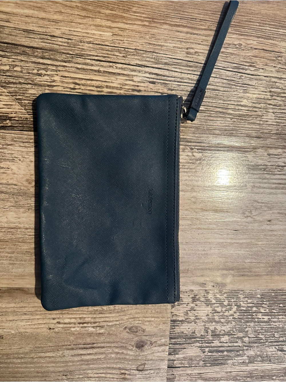 lululemon athletica teal blue wristlet clutch